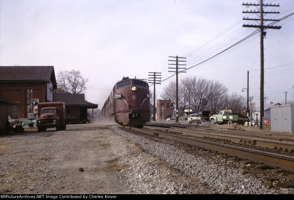 Pennsylvania freight passing through Vandalia, IL